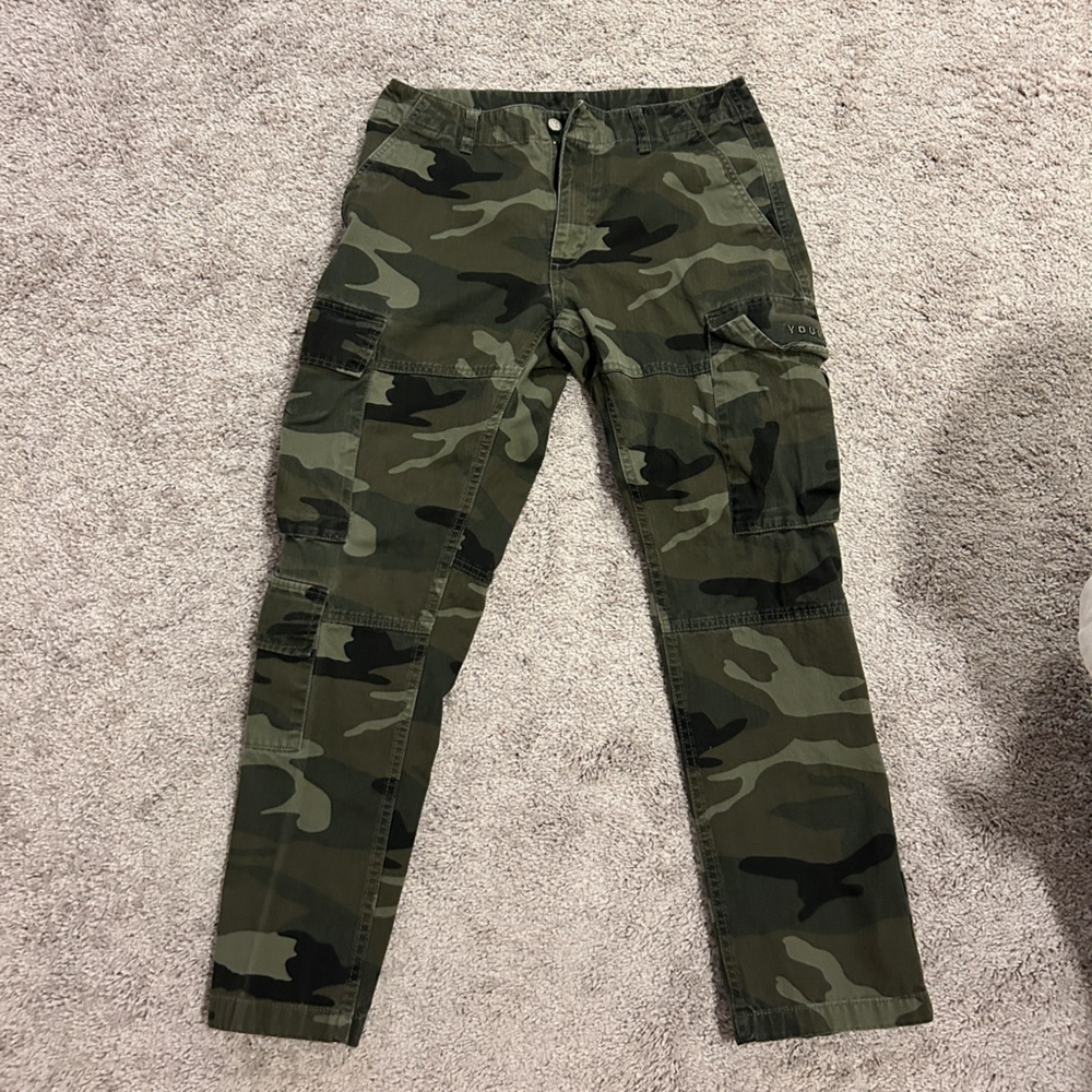 YoungLA Green Camouflage Pants